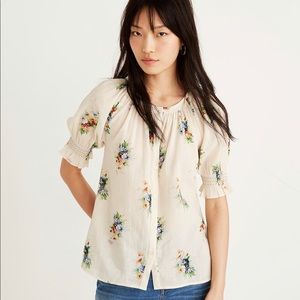 Madewell Button-Down Top in Classic Corsage